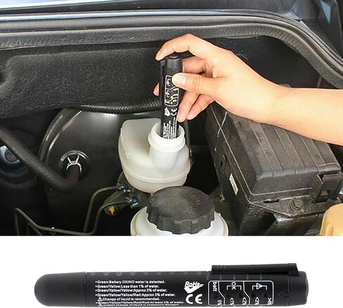 قلم اختبار سائل فرامل السيارة، جهاز اختبار سائل الفرامل، أداة اختبار تشخيص السيارة مع 5 مؤشرات LED، محلل رطوبة الزيت السائل الهيدروليكي مناسب لسائل الفرامل DOT 3 DOT 4 DOT 5.1 in Kuwait