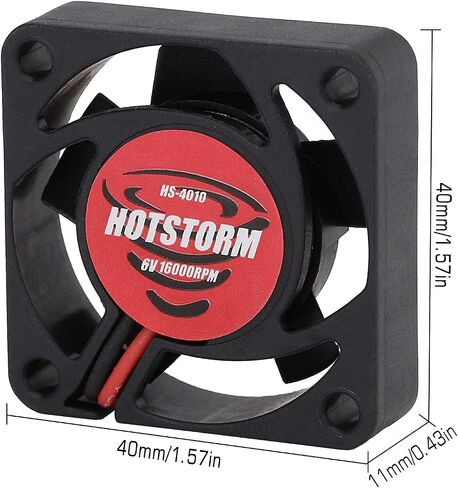 INJORA RC Motor Cooling Fan 16000RPM Motor ESC Fan Radiator for 1/12 1/10 1/8 RC Car Accessory Upgrade Parts, 40 * 40mm in Saudi Arabia