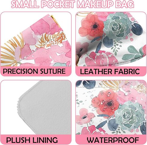 2 PCS Coin Purse Pouch Small Squeeze Soft PU Leather Mini Wallet Change Bag Cute Aesthetic for Women Girls Men-Bat Flower in Kuwait