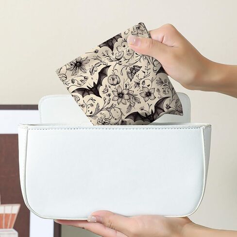2 PCS Coin Purse Pouch Small Squeeze Soft PU Leather Mini Wallet Change Bag Cute Aesthetic for Women Girls Men-Bat Flower in Kuwait