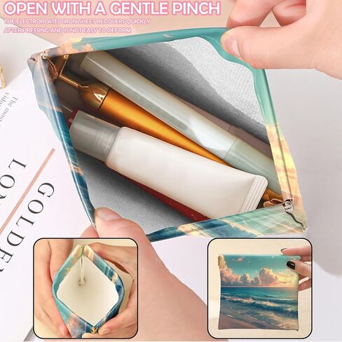 2 PCS Coin Purse Pouch Small Squeeze Soft PU Leather Mini Wallet Change Bag Cute Aesthetic for Women Girls Men-Bat Flower in Kuwait