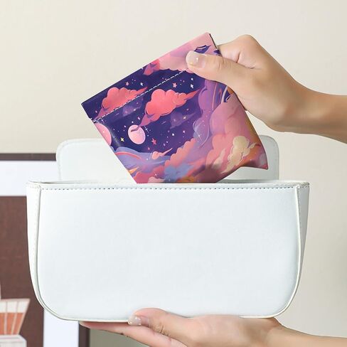 2 PCS Coin Purse Pouch Small Squeeze Soft PU Leather Mini Wallet Change Bag Cute Aesthetic for Women Girls Men-Bat Flower in Kuwait