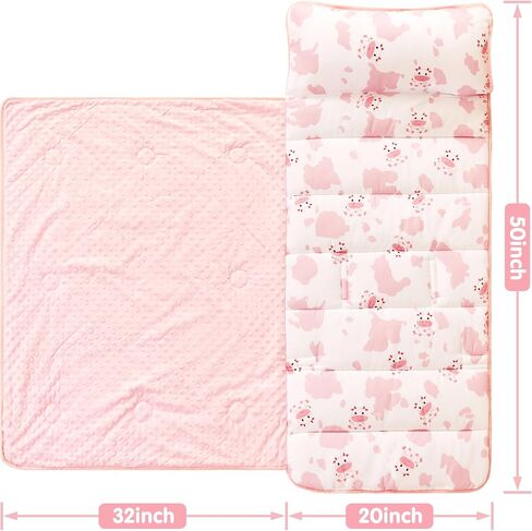 Viviland Toddler Kid Nap Mat for Preschool, Slumber Bag with Pillow and Blanket, Daycare Sleeping Bag Kindergarten Sleep Mat in Saudi Arabia