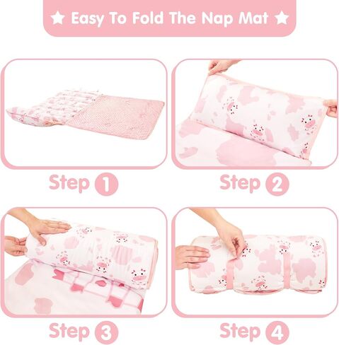 Viviland Toddler Kid Nap Mat for Preschool, Slumber Bag with Pillow and Blanket, Daycare Sleeping Bag Kindergarten Sleep Mat in Saudi Arabia