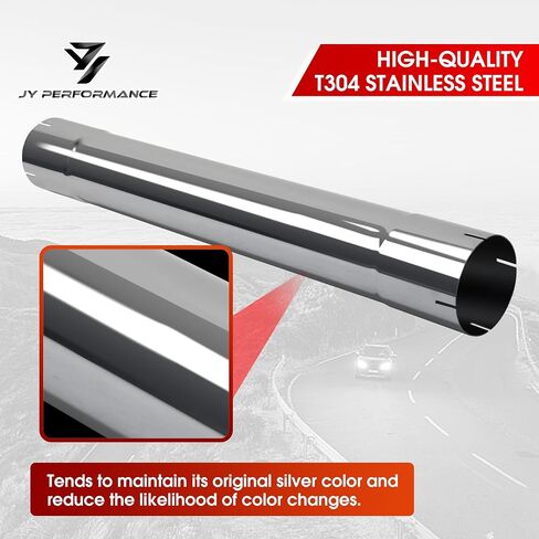 JY PERFORMANCE 4 Inch T304 Stainless Steel Straight Exhaust Pipe 30" Length 4" Muffler Replacement Pipe in Saudi Arabia