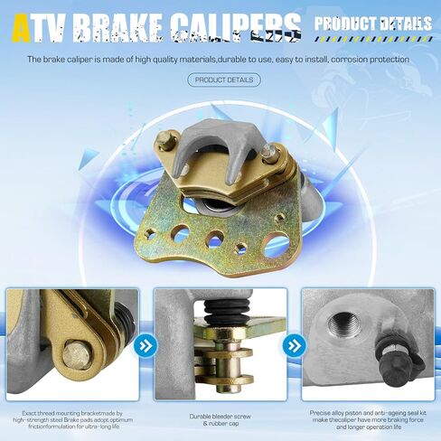 Front Left/Right Brake Calipers Set with Pads for Polaris Sportsman 335 400 500 600 700 Magnum 330 500 Magnum 325 Xplorer 400 Xpedition 425, Replace for 1910681 1910682, 2 Brake Calipers Set in Saudi Arabia