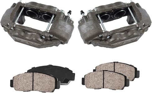 Callahan CCK01021 [2] مجموعة مجموعة فرجار OE المحملة من الأمام + وسادات فرامل سيراميك هادئة منخفضة الغبار in Saudi Arabia