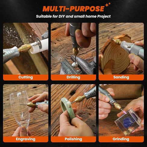 أداة دوارة، مجموعة أدوات دوارة صغيرة لاسلكية 4 فولت من HARDELL، قلم نقش مع بطارية بديلة، 20000 دورة في الدقيقة 52 قطعة ملحقات للنقش، الصنفرة، الطحن، الحفر، التلميع، النحت، الحرف اليدوية اليدوية in Kuwait