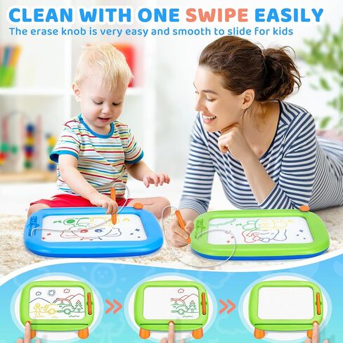 2 Packs Magnetic Drawing Board for Kids, Toddler Toys Age 1-2 & 2-3 Boys Girls, Doodle Board for Toddlers 1-3, Educational Learning Toys for 1 2 3 Year Old Baby, Ideal Christmas Birthday Gifts in Saudi Arabia