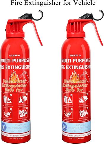 أدوات أمان السيارة في حالات الطوارئ على جانب الطريق، أدوات مساعدة السيارات مع عبوتين من طفايات الحريق، كابلات توصيل، مطرقة أمان، مثلث تحذير عاكس، حبل سحب، صندوق تخزين 7 في 1 in Kuwait