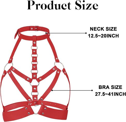 Navoky Punk Leather Body Chain Women Goth Chest Belts Fashion Bra Chain Jewelry Accessories for Rave and Cosplay in Kuwait