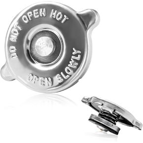 16PSI Car Radiator Cap, Car Engine Radiator Cap Cover Replacement, Stainless Iron Coolant Radiator Cap Suitable for Challenger, Charger, Durango, Compass, Car Accessories