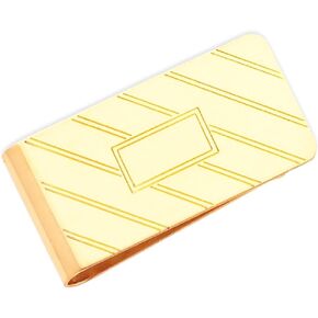 Gold Plated Engraved Personalized Money Clip for Men
