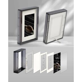 5x7 Picture Frame, Neon Acrylic Frame, Black Picture Frame with Mat for 4x6 Picture Frame and 3.5x5 Picture Frame, 5 x 7 Photo Frame for Wall & Tabletop Picture Frames 5x7 Matted Picture Frame 1 Pack