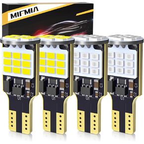 912 921 LED Bulbs for Cargo Light High Mount Stop 3rd Brake Light Combo White/Red, High Power 27-SMD Chipsets 400% Brighter T15 906 904 W16W (Upgraded, Pack of 4)