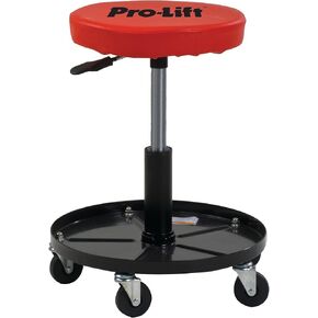 Pro-Lift C-3001H Pneumatic Chair with 300 lbs Capacity – Black/Red