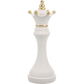 Cabilock Small Chess Statue Decor-Resin King Chess Figurine Retro Art Decoration Chess Sculptures for Home Office Wine Cabinet Living Room Knick Knacks Desktop Decoration 6" H