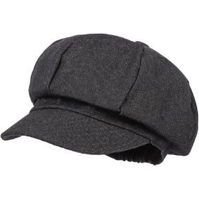 Women’s Denim Newsboy Cap Visor Beret Hat Cabbie Cap