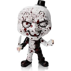 Art The Clown Figure Statue Horror Movie Action Figure Bust Sculpture Creepy Killer Clown Merch for Halloween Home Garden Office Ornaments (A)