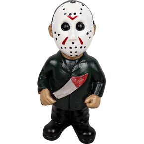 Horror Movie Garden Gnomes Michael Myers Action Figures Jason Statue Outdoor Slasher Gnome Halloween Yard Lawn Decor