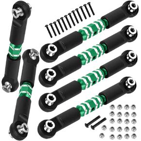 6 قطع من شدادات الألومنيوم لوصلات الحدبة 1/10 جرانيت 3S BLX(Mega550) Senton 3S BLX(Mega550) Vorteks 3S BLX(Mega550)، مشابك ربط دوارة قابلة للتعديل من سبيكة RC، أخضر