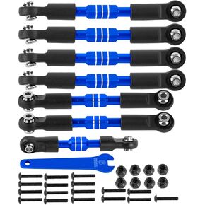 RC Turnbuckles Camber Links Upgrades Part for 1/10 Slash 2WD(VXL),Rustler 2WD(VXL),Stampede 2WD(VXL),Bandit 2WD(VXL),Alloy Aluminium Adjustable Turnbuckles Links Hops up,7pcs,Pink