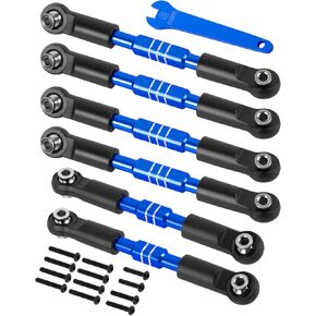 RC Aluminium Turnbuckles Camber Links Upgrades Part for 1/10 Big Rock V3 3S BLX,1/8 Typhon 3S BLX,Typhon Mega 550,Alloy Tie Rods & Turnbuckles Hops Up,Red in Kuwait