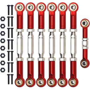 Aluminum Adjustable Turnbuckles Camber Link Upgrade Parts for Traxxas 1/10 Rustler 2WD/4X4, Slash 4X4/2WD, Stampede 4X4/2WD VXL, Hoss 4x4, 7 PCS