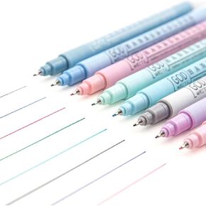 Colored Fineliner Pens, 0.38mm Ultra Fine Tip Pens, 8 Colors Fine Point Pen, Bible Journaling Planner Micro Pens Set for Writing, Drawing, Note Taking, Bullet Journaling