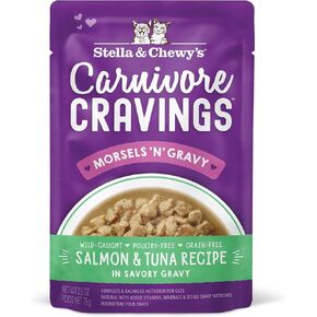 Stella & Chewy’s Carnivore Cravings Morsels & Gravy Chicken & Chicken Liver Recipe Wet Cat Food Pouches – (2.8 Ounce Cans, Case of 12)