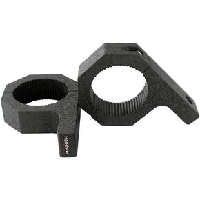 2inch Tube Clamp Mounting Bracket 2PCS Bumper Roof Rack Roll Cages LED Off Road Work Light Bar Round Pipe Holder Black Aluminum Installation Kits for Motorcycle ATV UTV Truck and Heavy Duty