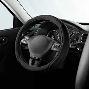 Skechers Steering Wheel Cover,Memory Foam Car Steering Wheel Cover,14.5-15inch Anti-Slip Safety Comfortable Desgin, Universal Accessory for Diverse Cars, Truck,SUV (Black & Red)
