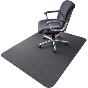 SALLOUS Chair Mat for Carpeted Floors, 60"x46" Heavy Duty Chair Mat for Carpet, Chair Mat with Grips, Floor Protector Rolling Computer Desk Floor Mat for Home Office (Black)