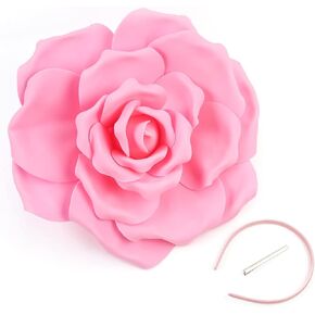 Large Flower Fascinators Hat for Women Kentucky Derby Tea Party Flower Hats Fascinator Hat for Wedding Black