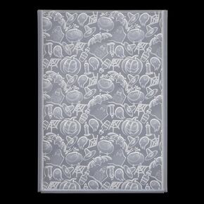 3D Embossing Folder, 5x7in Bat Pumpkin Spider Web Background Plastic Halloween Embossing Folders Templates Plates for Card Making DIY Craft Tools Scrapbooking Paper Album Supplies