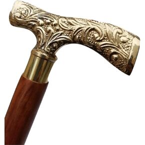 Walking Stick Walking Cane Featuring Solid Brass Handle for Men and Women