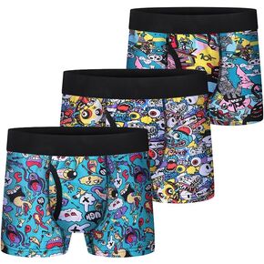 Boys Boxer Briefs Ultra Soft Tagless Cotton Underwear | Breathable Mesh Performance Sport Big Boy Boxer Briefs with Fly 3Pack 10-12