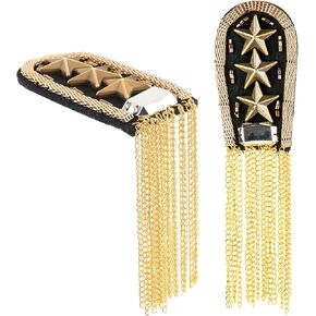 Cosmos 2 Pcs Shoulder Epaulets Tassel Chain Festival Epaulettes Shoulder Badge Pad Shoulder Boards for Jacket Blazer Uniform