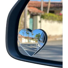 Heart Shaped Blind Spot Mirror Set for Cars and Vehicles
