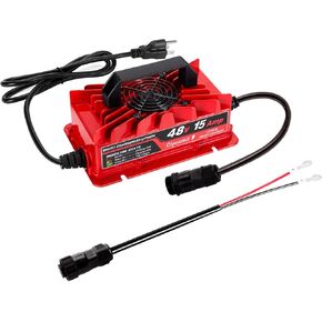 48V 15A Lithium Battery Charger, IP65 Waterproof, for 48V (51.2V) Litium Battery, Ideal for Golf Carts, Electric Outboards, Boats, and Home