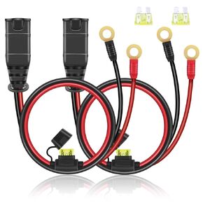 2 Pack Wire Harness fit for NOCO GC008 X-Connect M10(3/8in) XL Eyelet Terminal Smart Batteries Trickle Charger Cable