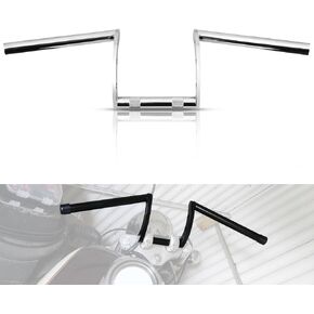 WOWTK 25mm 1" Z Bars Handlebar fits for Drag Bar Drag Custom Bobber Chopper Cruisers Softail Dyna Sportster