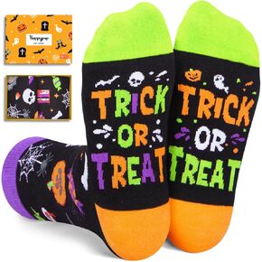HAPPYPOP Halloween Socks for Teens Boy Girl - Halloween Gifts for Adult, Horror Dinosaur Gifts for Kids 2-18 Years Old