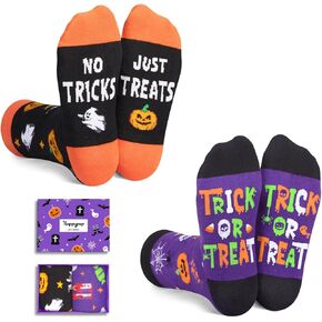 HAPPYPOP Halloween Socks Spooky Gifts - Halloween Pumpkin Gifts Kids Boys Girls, Ghost Socks for Teens Adult