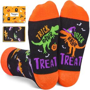 HAPPYPOP Halloween Socks Spooky Gifts for Teen Boy - Halloween Gifts for Kids, Dinosaur Gifts for Girls
