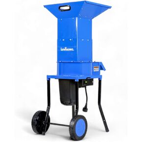 Landworks Leaf Mulcher Shredder Electric Green and Waste Management Heavy Duty 120V AC 11" Inch Cutting Blade .5" Inch Cutting Capacity for Leaves, Grass, & Clippings