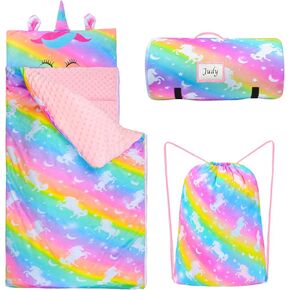Nap Mat Unicorn Sleeping Bag with Reusable Pillow and Blanket Slumber Bag Daycare in Kuwait