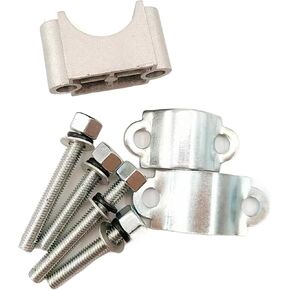 Motor Mount Block and 8mm Studs Set Silver to Engine Motor kit Replacement for 2 Stroke Gas Motorized Bicycle 48cc 66cc 80cc yd100