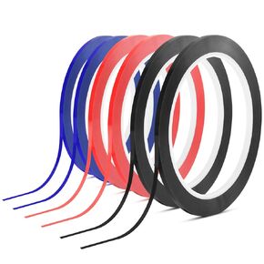 Cosmos 6 Rolls 1/8" Thin Whiteboard Tape Dry Erase Board Line Tapes Graphic Chart Grid Marking Tape for White Board Highlighting Gridding Drafting Pinstriping, 164 Ft (50m)/Roll (Black, White)