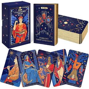 Wyspell Blue Starlight Tarot Deck: Starry Sky-Inspired Tarot Cards with Guide Book - Unique Tarot Cards Set- Tarot Cards for Beginners